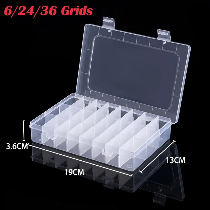 Embroidery Floss Thread - 6/24/36 Grids Plastic Storage Box DIY