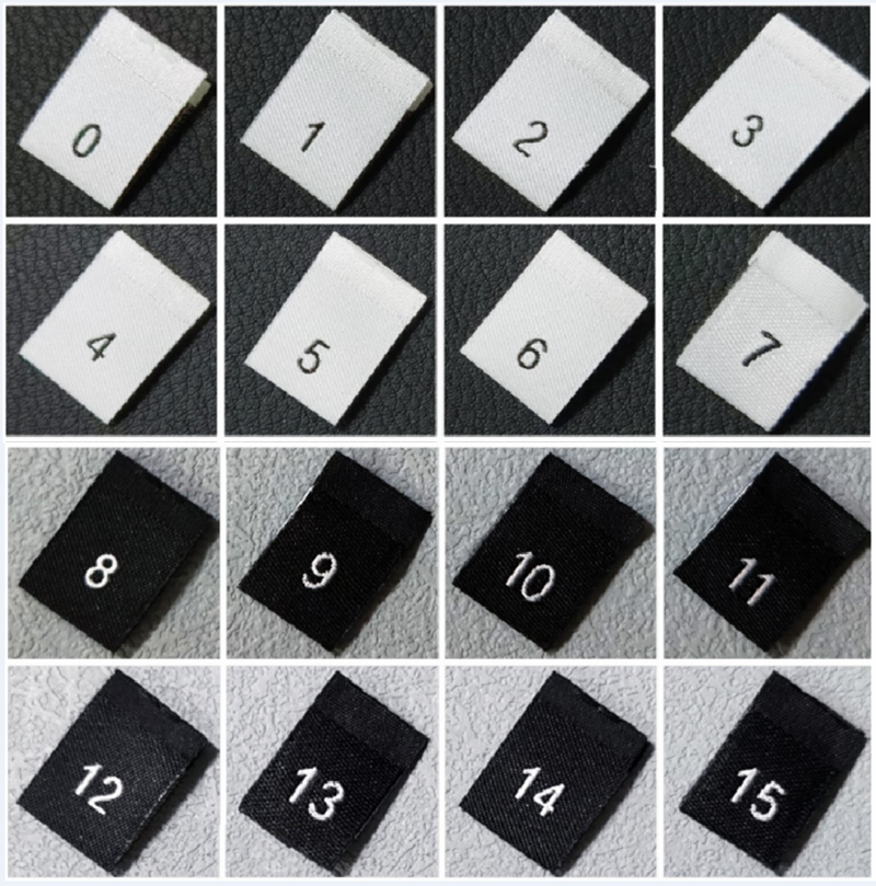 Sewing Label - 200pcs Size Labels for Garment Number