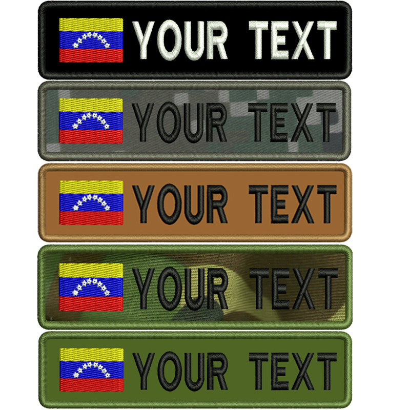 Sewing Label - Venezuela Flag Custom Name Patch Personalized