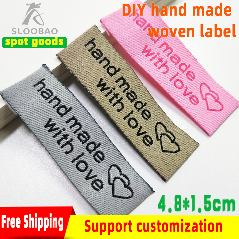 Sewing Label - 100pcs DIY Handmade with Love Tags