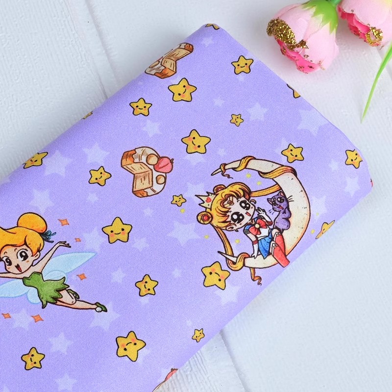 Sailor Moon Stars Cartoon Girl - Textile And Sewing Materials avaliação e preço