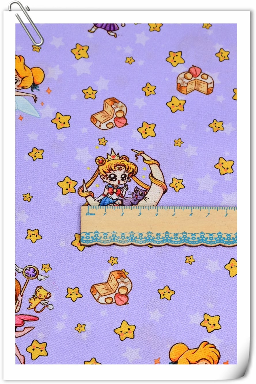 Sailor Moon Stars Cartoon Girl - Textile And Sewing Materials avaliação e preço