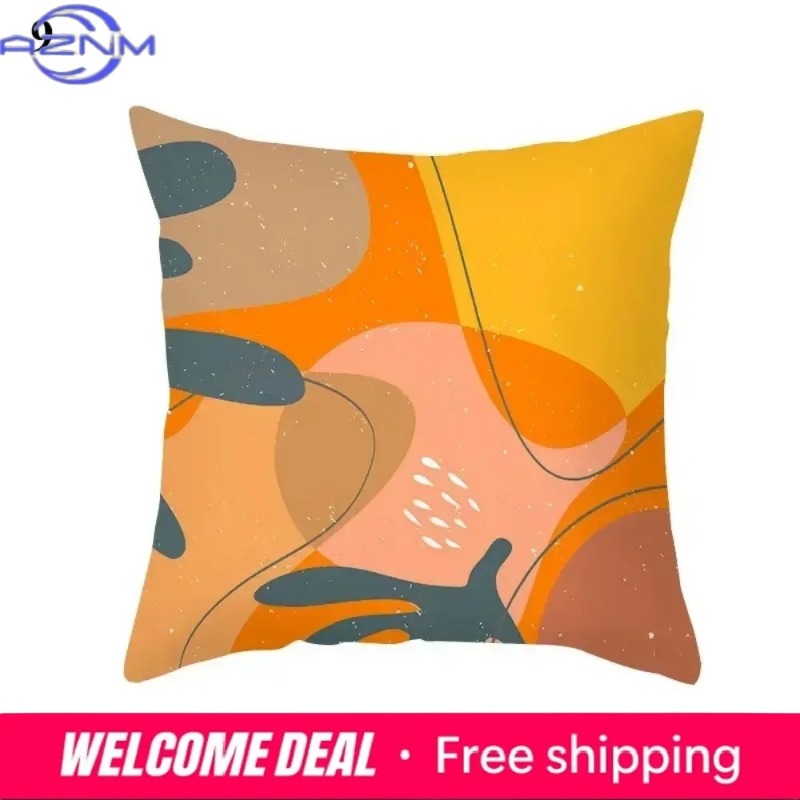 Boho Orange Abstract Cushion C - Century Textile & Sewing Supply Hours avaliação e preço
