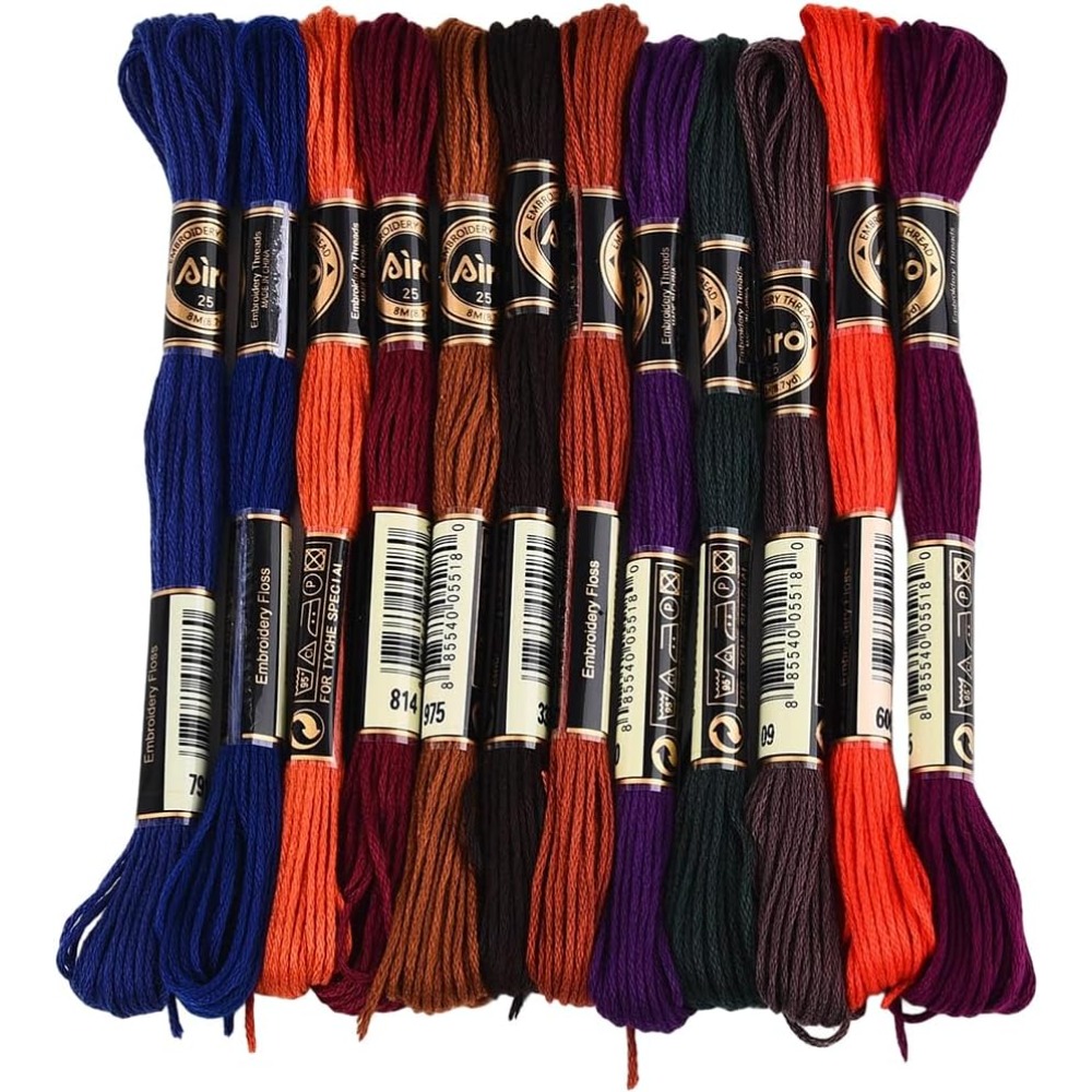 12 Skeins 6 Strands Hand Varie - Embroidery Floss Thread avaliação e preço