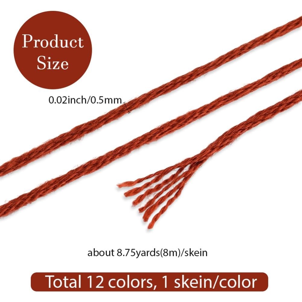 12 Skeins 6 Strands Hand Varie - Embroidery Floss Thread avaliação e preço