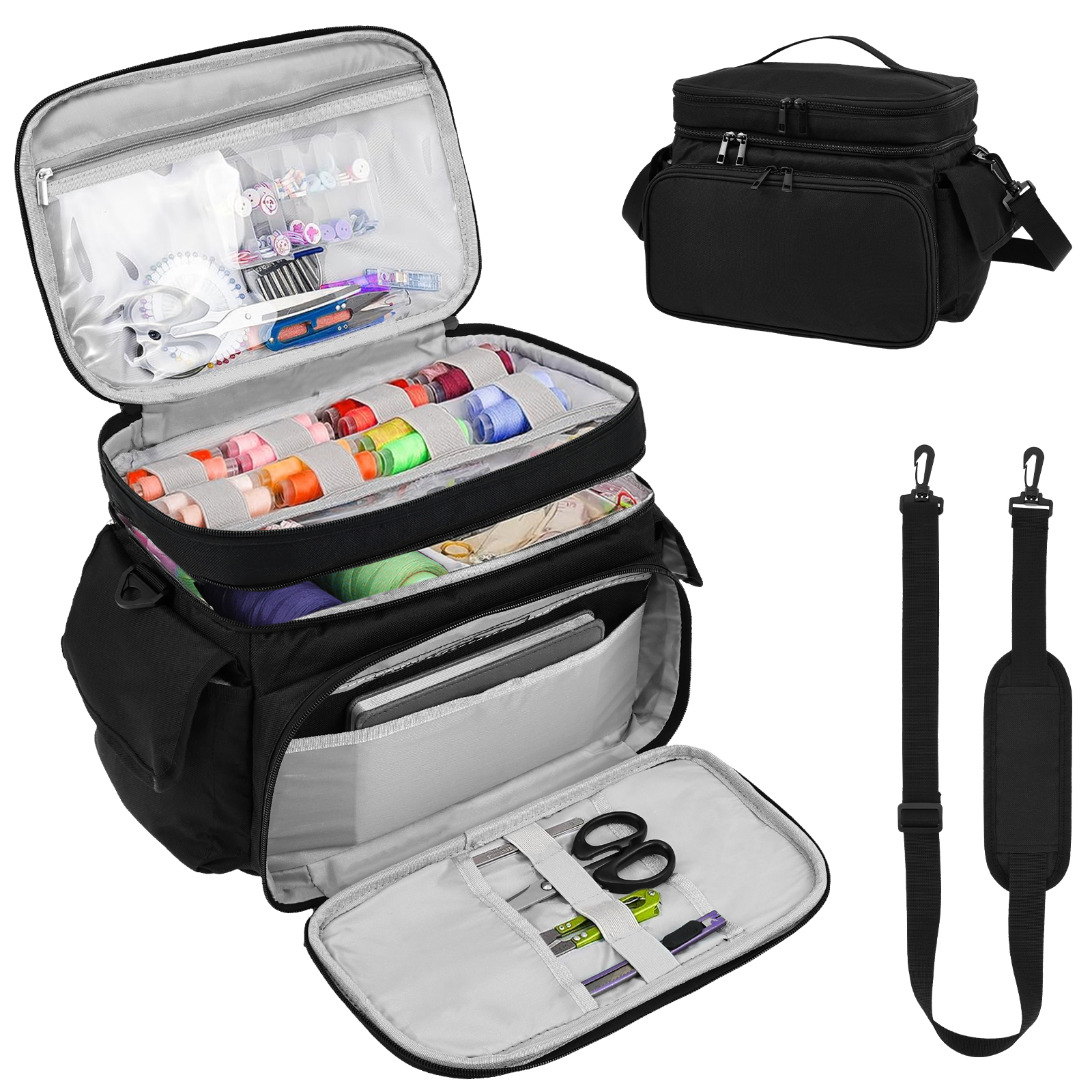 Large Sewing Bag Wool Knitting - Textile Sewing Kit avaliação e preço