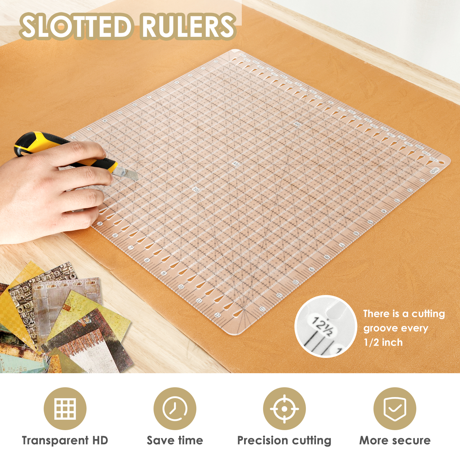 Quilting Ruler 12 x 12 Inches  - Quilting Ruler Square avaliação e preço