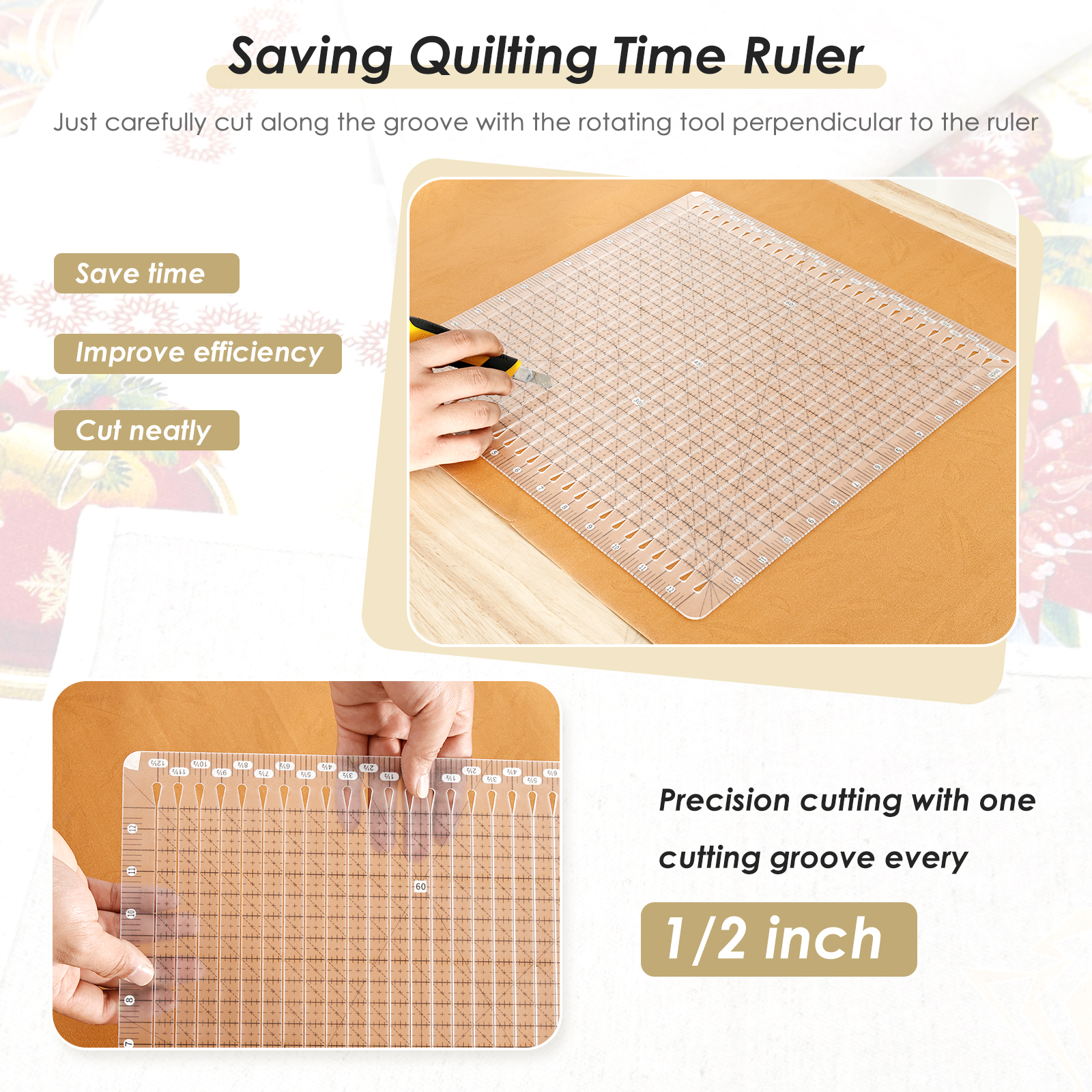 Quilting Ruler 12 x 12 Inches  - Quilting Ruler Square avaliação e preço