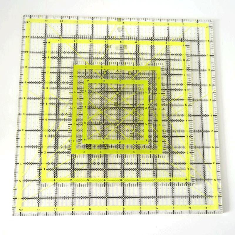 4Pcs Square Acrylic Quilting R - Quilting Ruler Square avaliação e preço