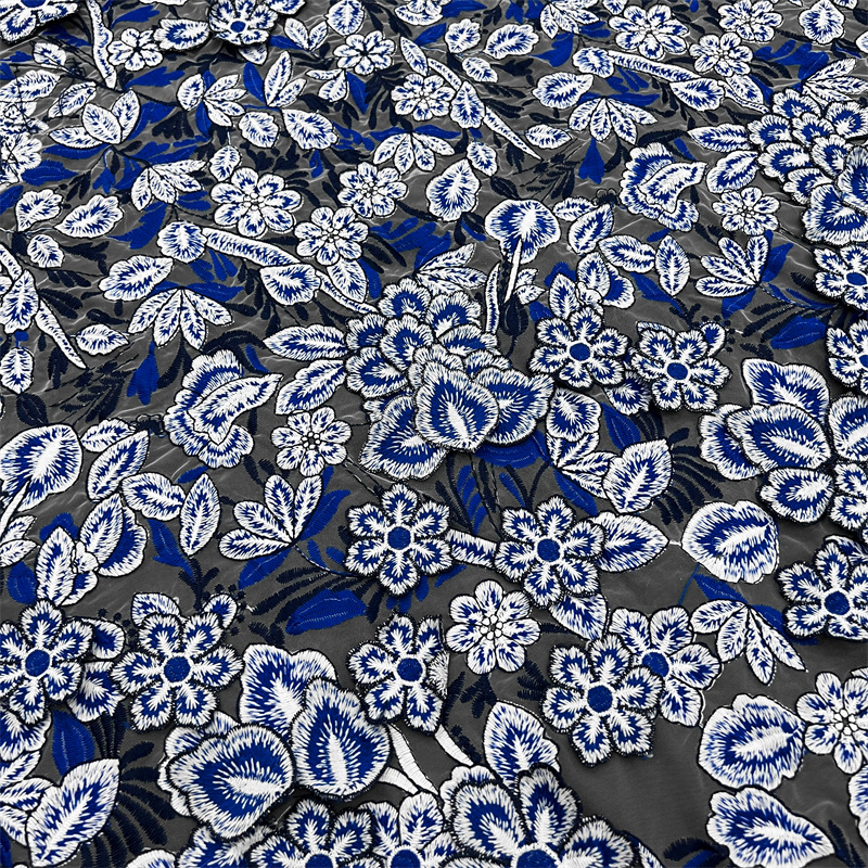 1yard Blue and white porcelain - Sewing Embroidery Fabric avaliação e preço