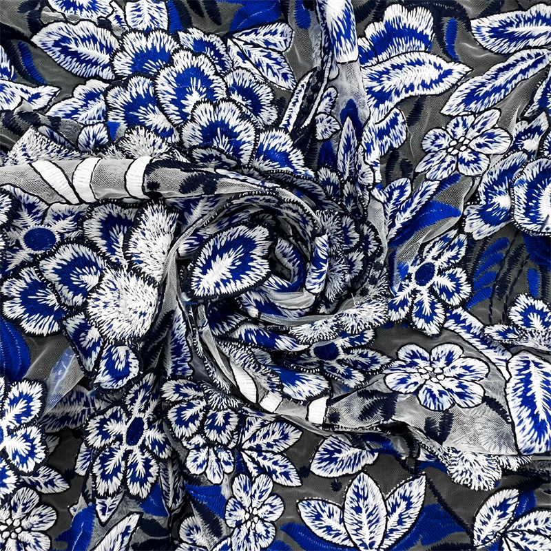 1yard Blue and white porcelain - Sewing Embroidery Fabric avaliação e preço