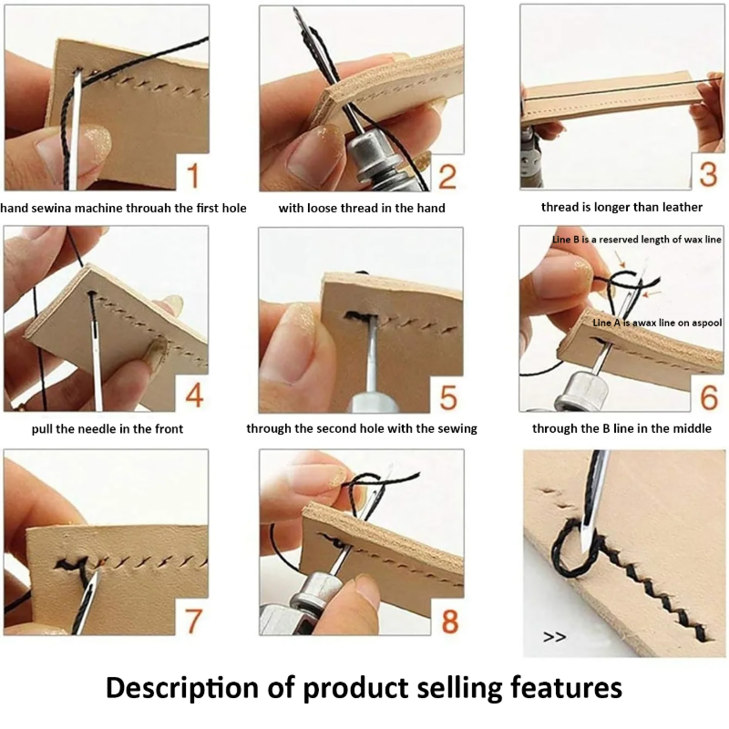 Professional Leather Sewing Aw - Textile Sewing Kit avaliação e preço