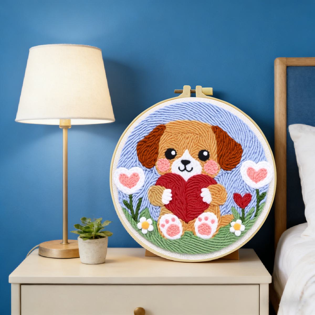 20X20CM/7.87inch Dog Punch Nee - Is Sewing Textile Art avaliação e preço