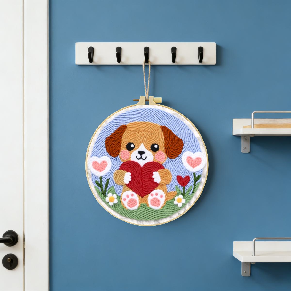 20X20CM/7.87inch Dog Punch Nee - Is Sewing Textile Art avaliação e preço