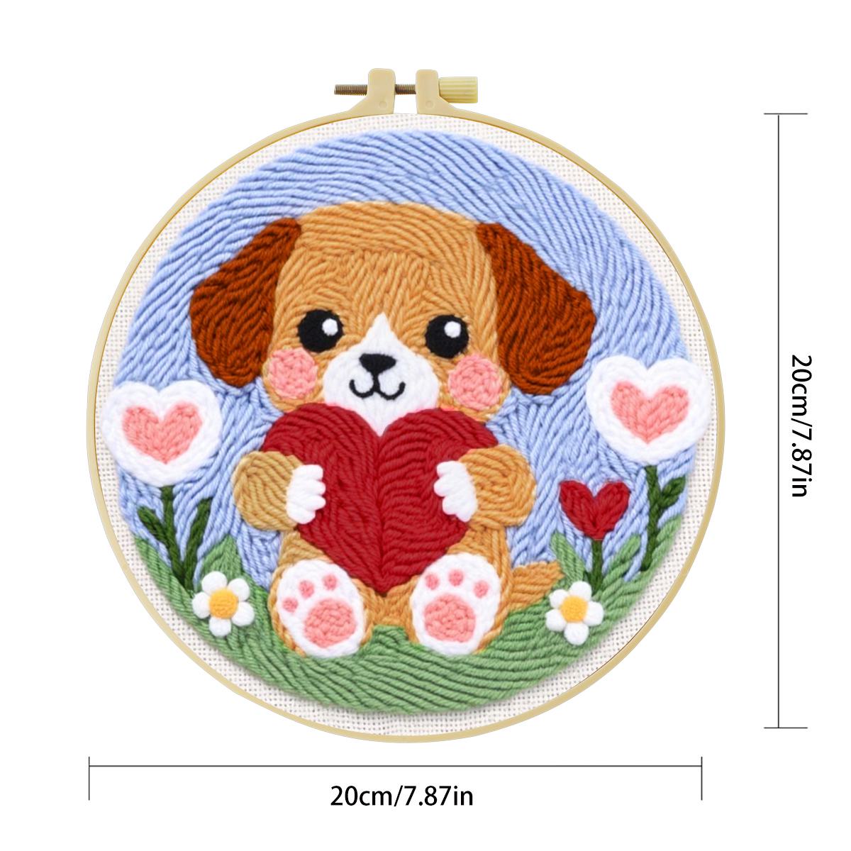 20X20CM/7.87inch Dog Punch Nee - Is Sewing Textile Art avaliação e preço