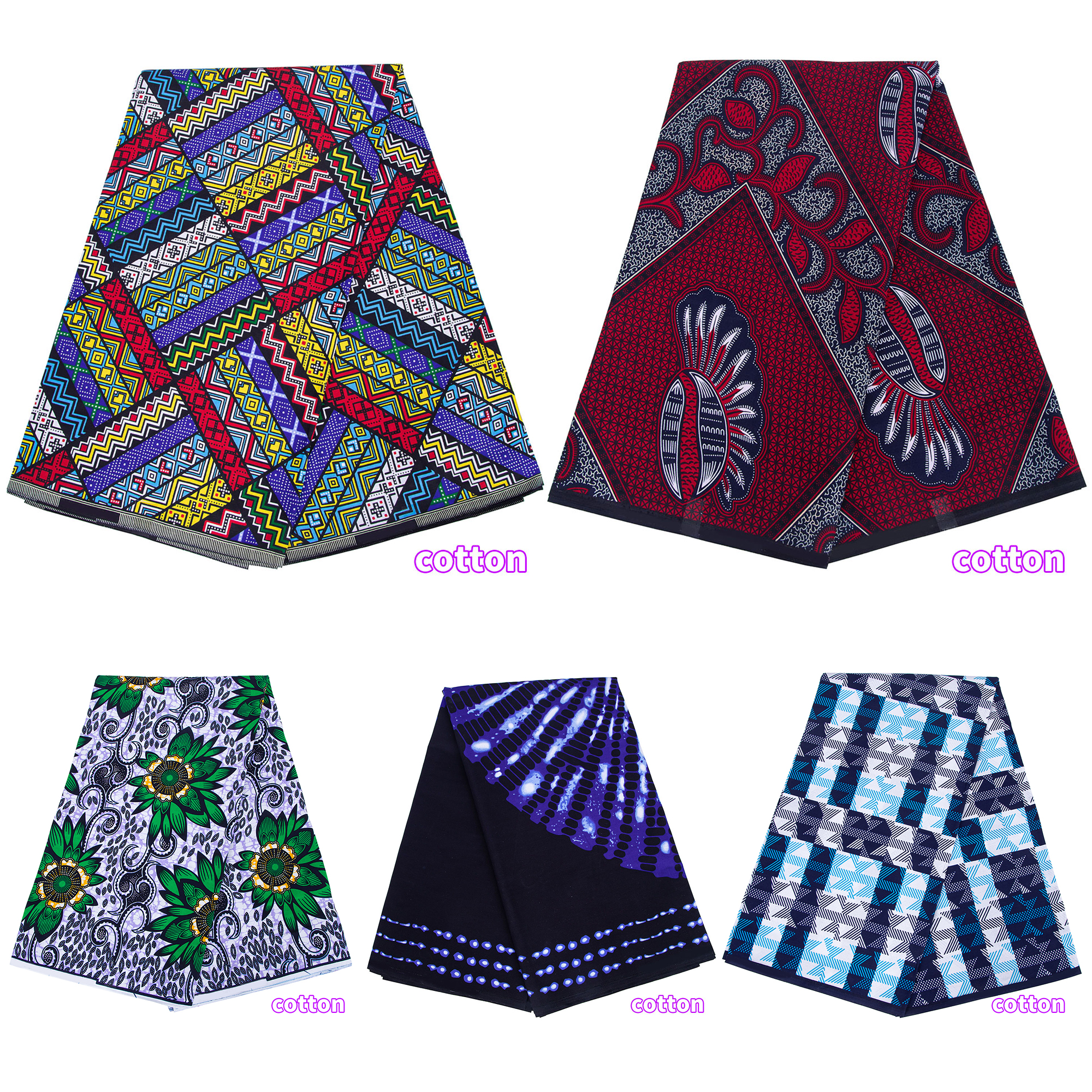 African Fabric Cotton Kente Cl - Sewing Batik Fabric avaliação e preço