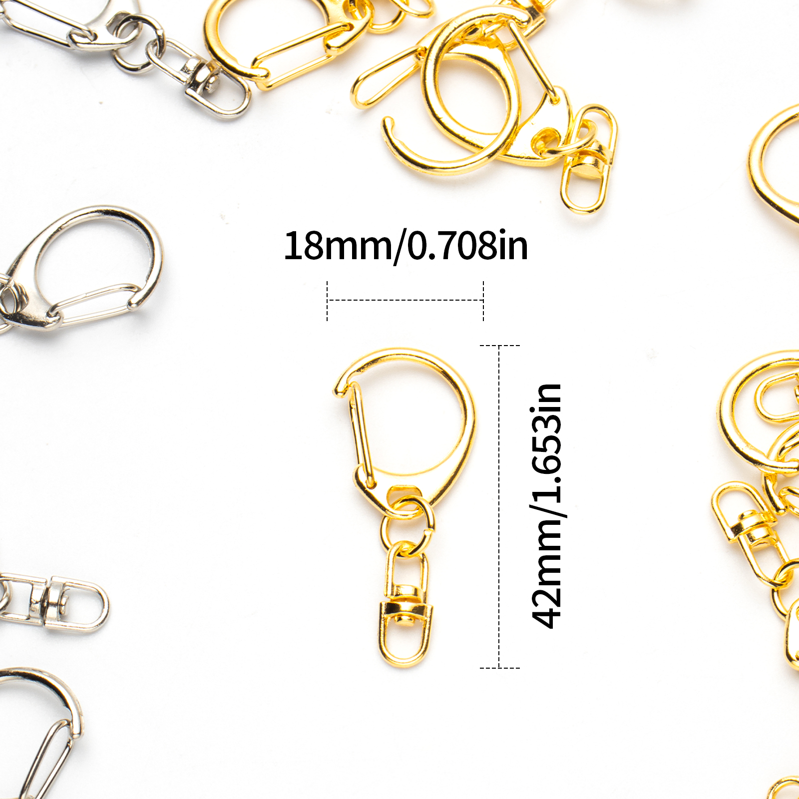 5pcs D Snap Hook Keychain Ring - Sewing Necessities avaliação e preço