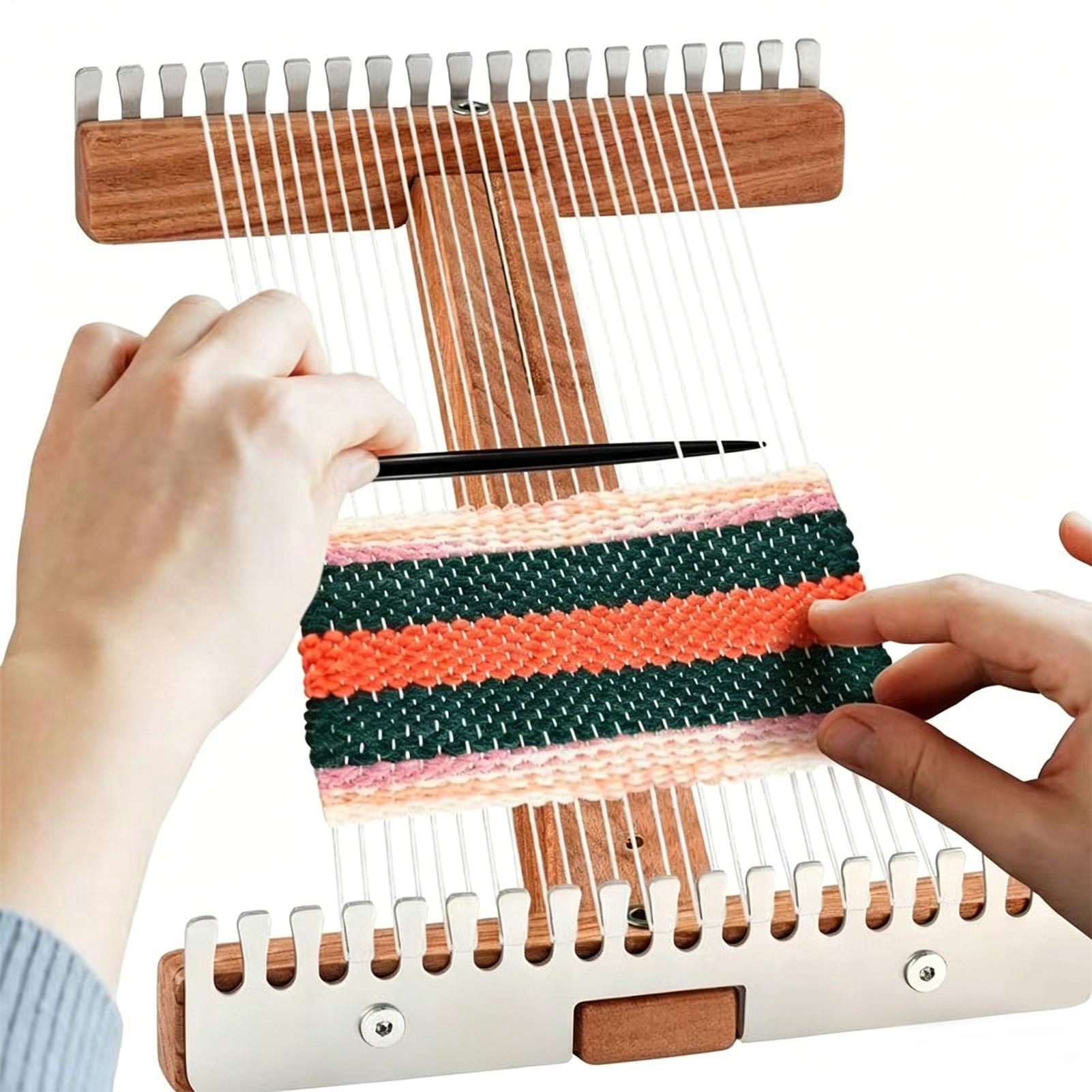 Weaving Loom Adjustable Wooden - Sewing Gathering avaliação e preço