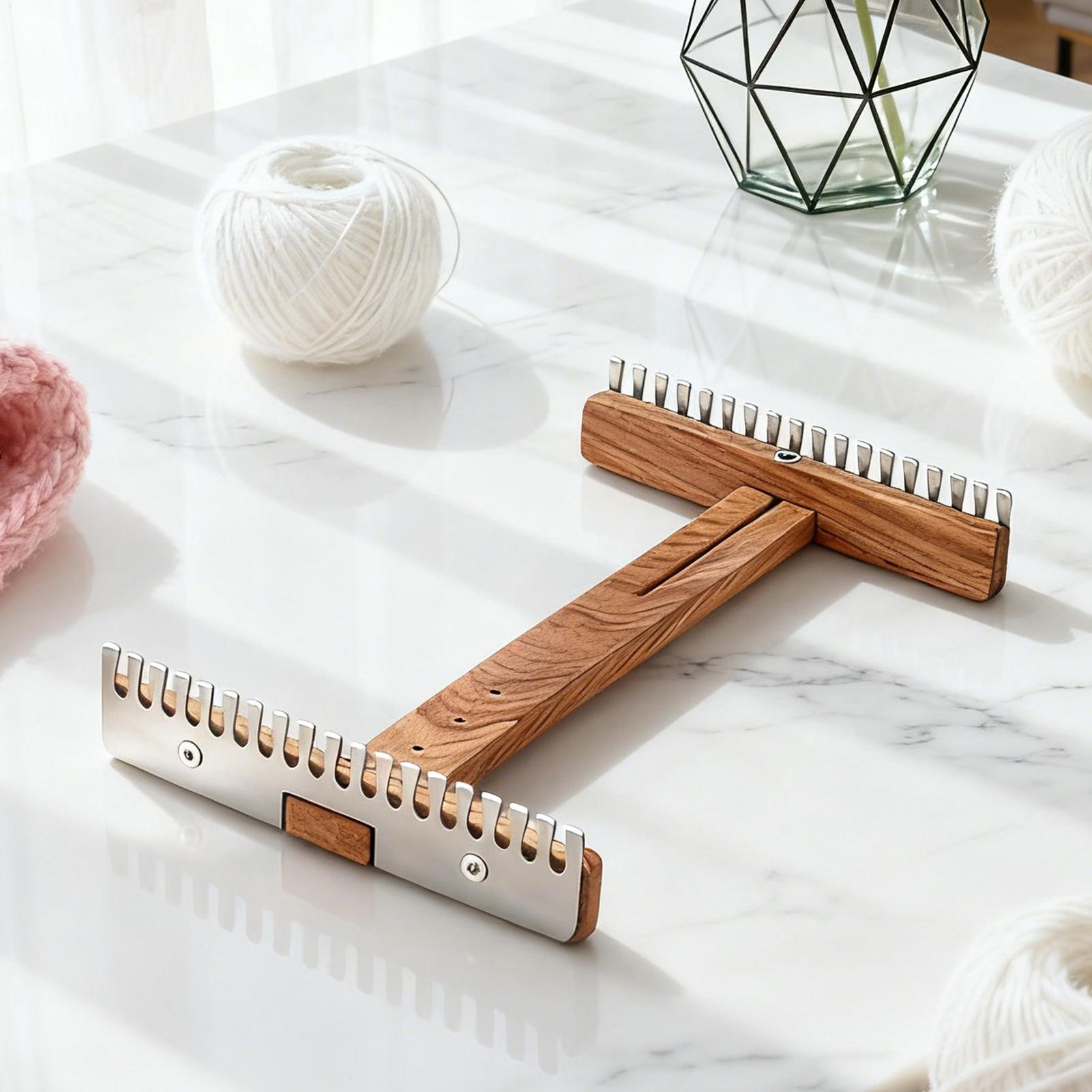 Weaving Loom Adjustable Wooden - Sewing Gathering avaliação e preço