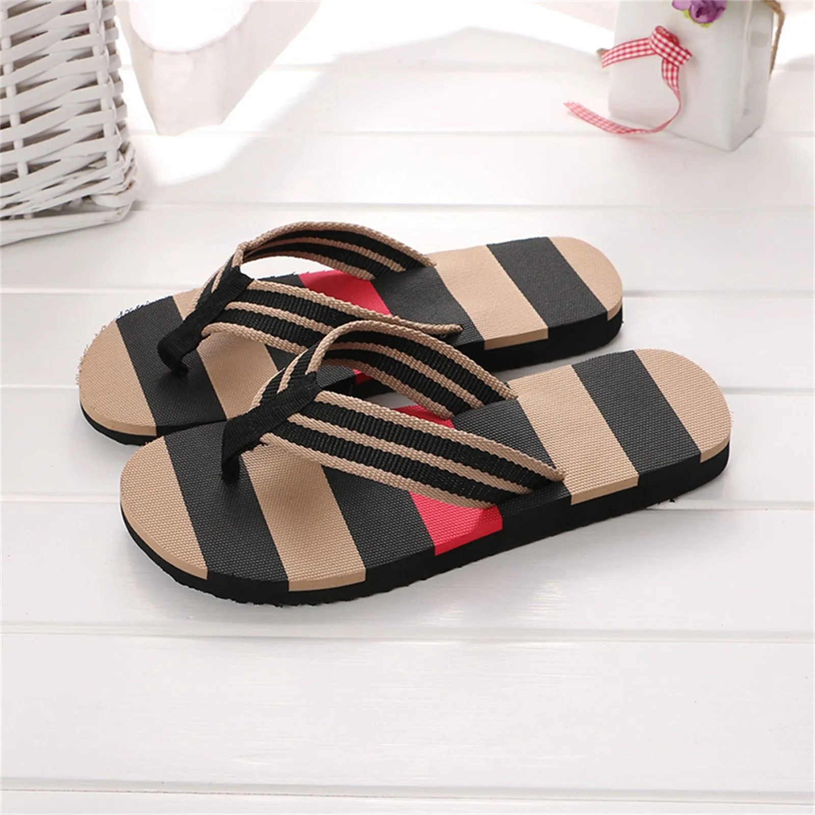 New Men's Slippers Men Summer  - Sewing Nylon avaliação e preço