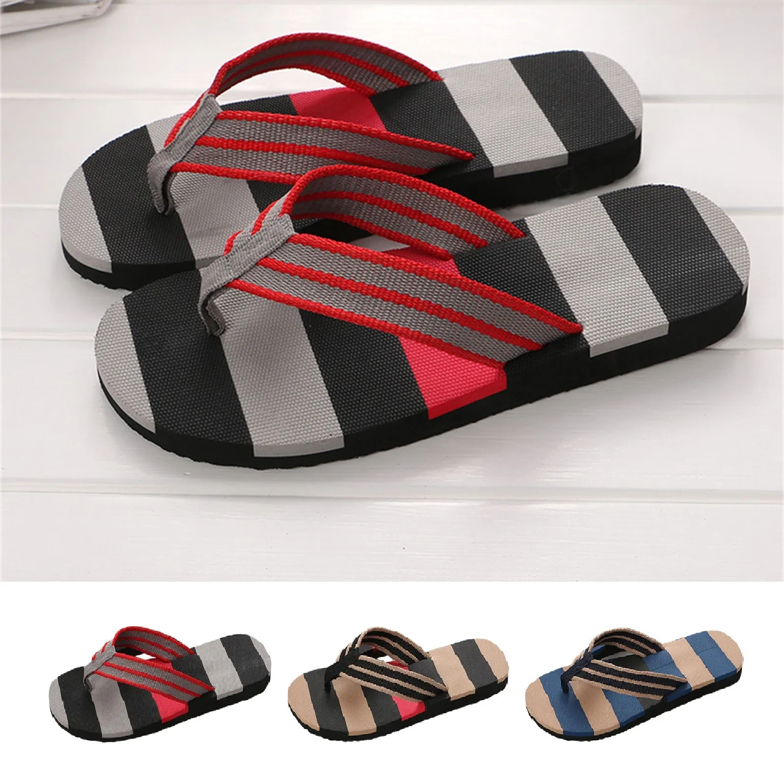 New Men's Slippers Men Summer  - Sewing Nylon avaliação e preço