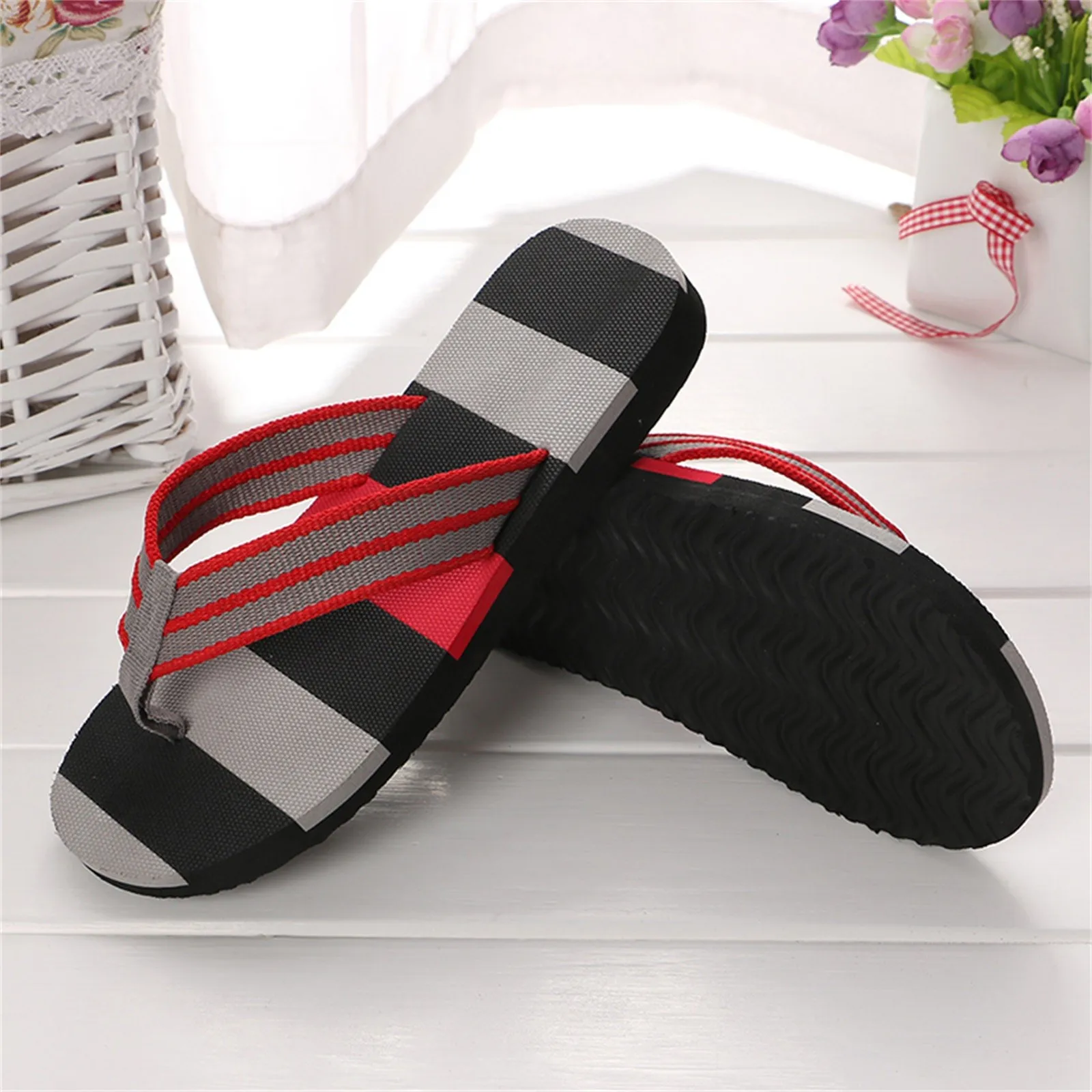New Men's Slippers Men Summer  - Sewing Nylon avaliação e preço