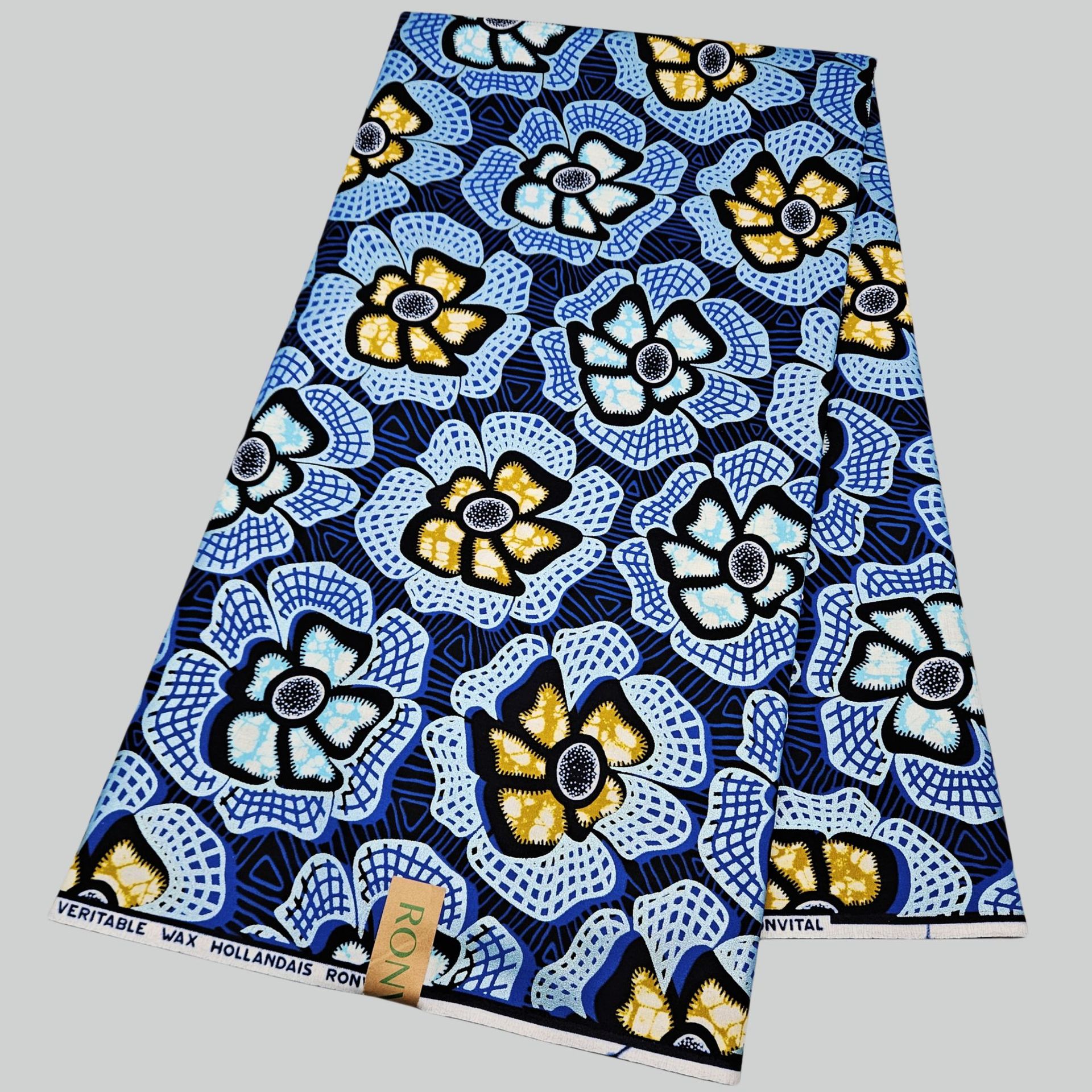 6Yards Long Blue Cotton Africa - Sewing Batik Fabric avaliação e preço