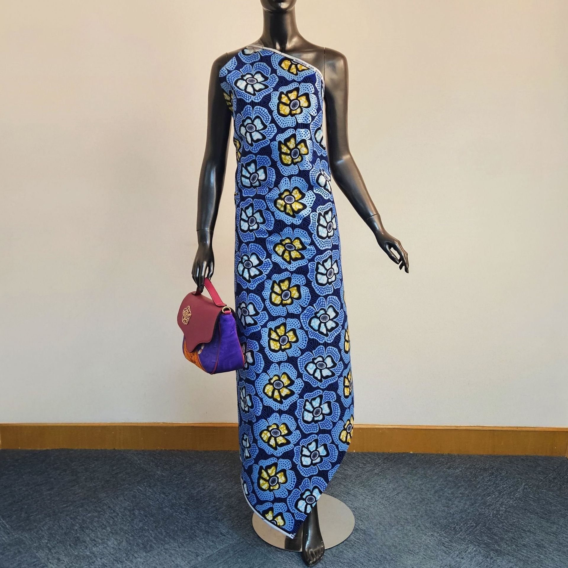6Yards Long Blue Cotton Africa - Sewing Batik Fabric avaliação e preço