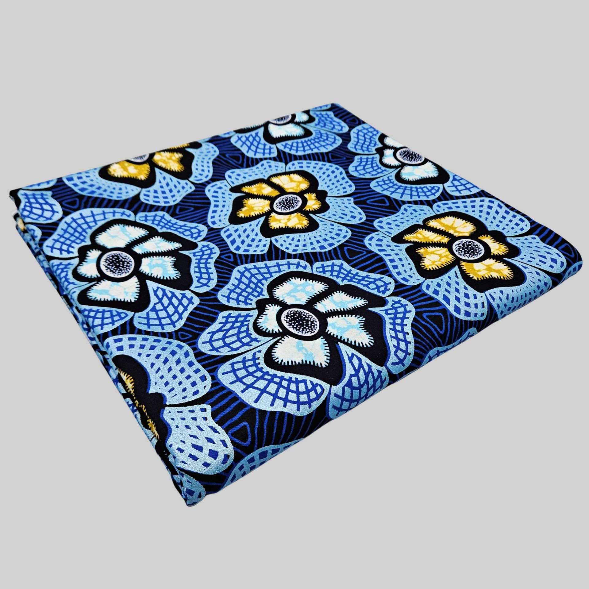 6Yards Long Blue Cotton Africa - Sewing Batik Fabric avaliação e preço