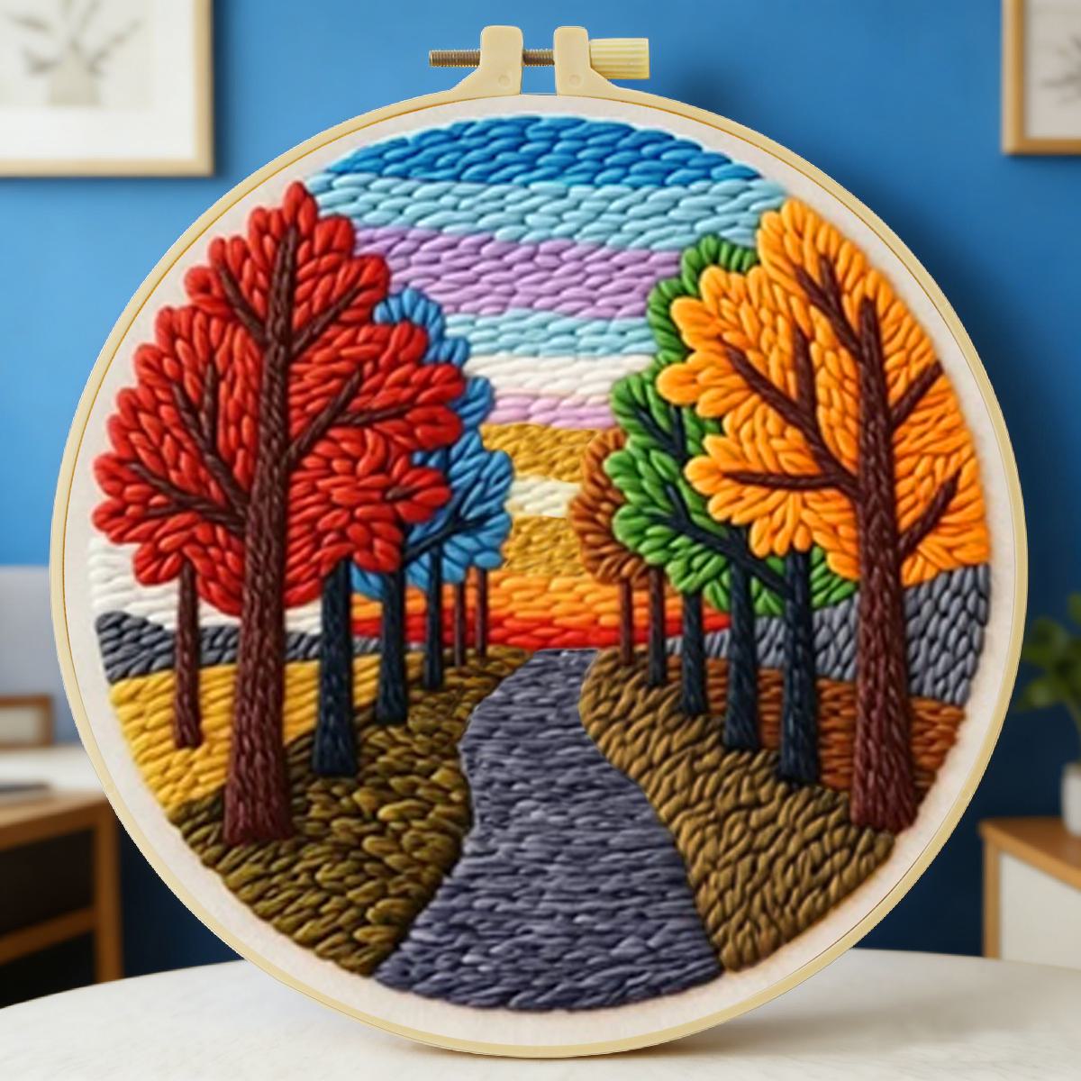 20X20CM/7.87inch Scenery Punch - Is Sewing Textile Art avaliação e preço