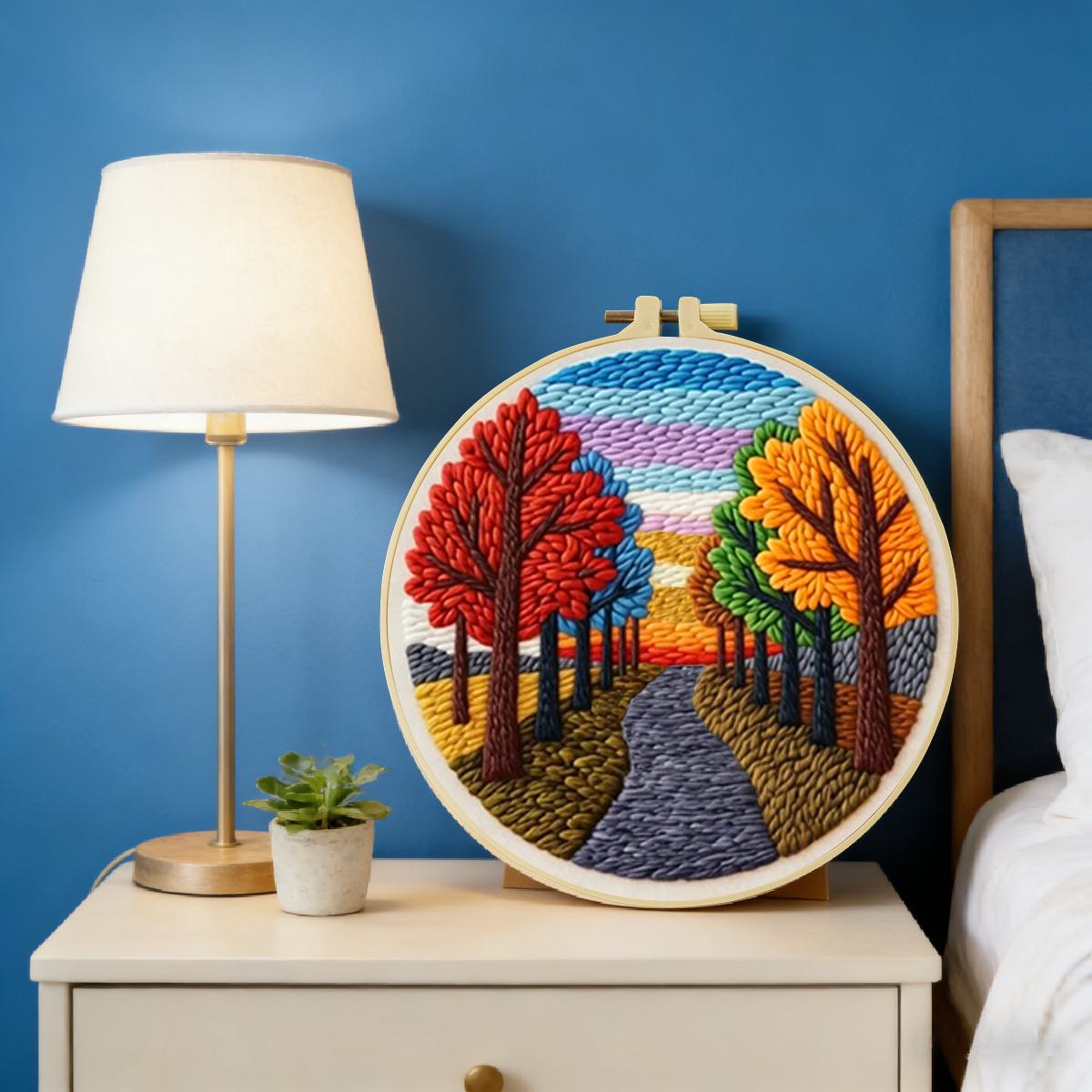 20X20CM/7.87inch Scenery Punch - Is Sewing Textile Art avaliação e preço