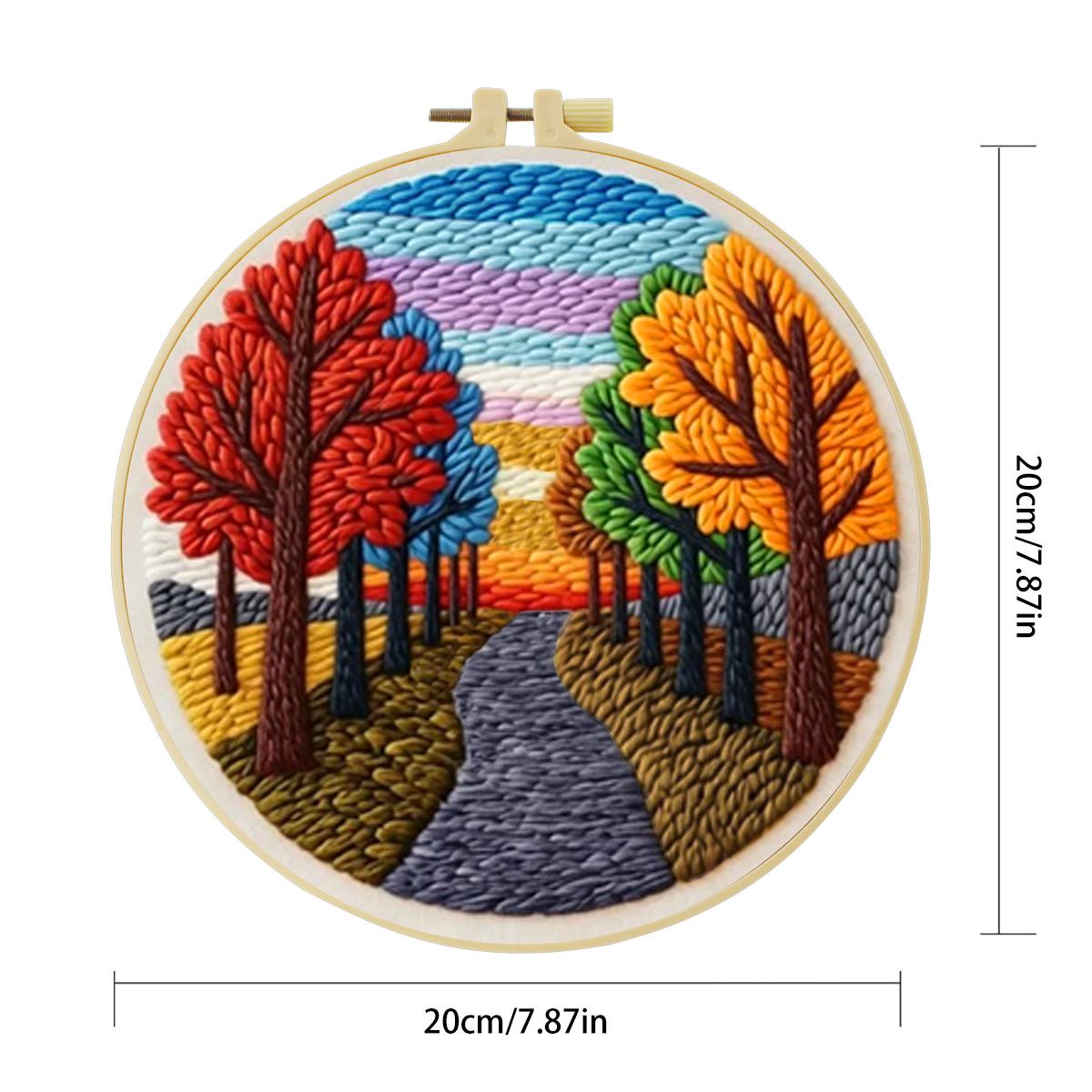 20X20CM/7.87inch Scenery Punch - Is Sewing Textile Art avaliação e preço