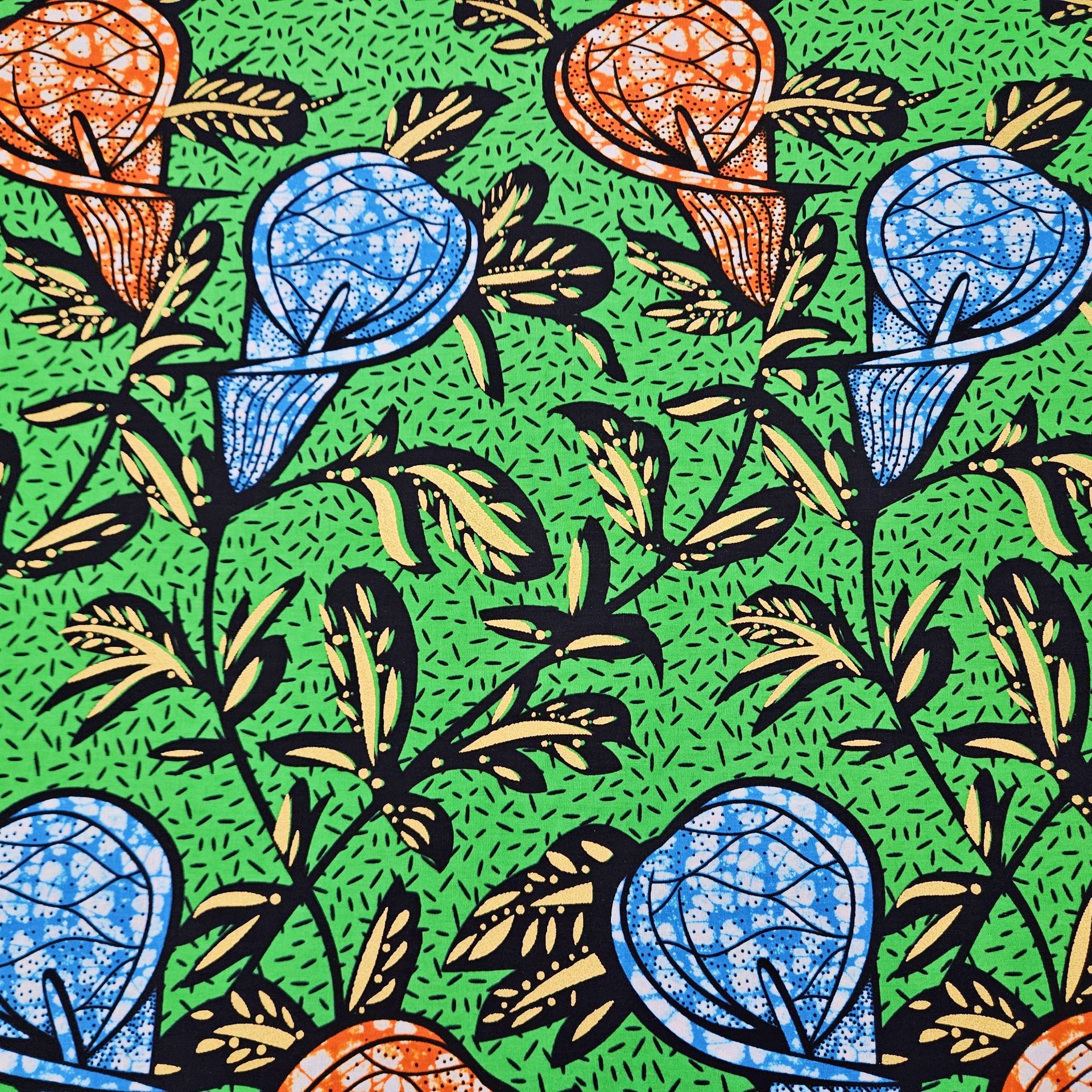 46Inch Wide 6Yards Long Cotton - Sewing Batik Fabric avaliação e preço