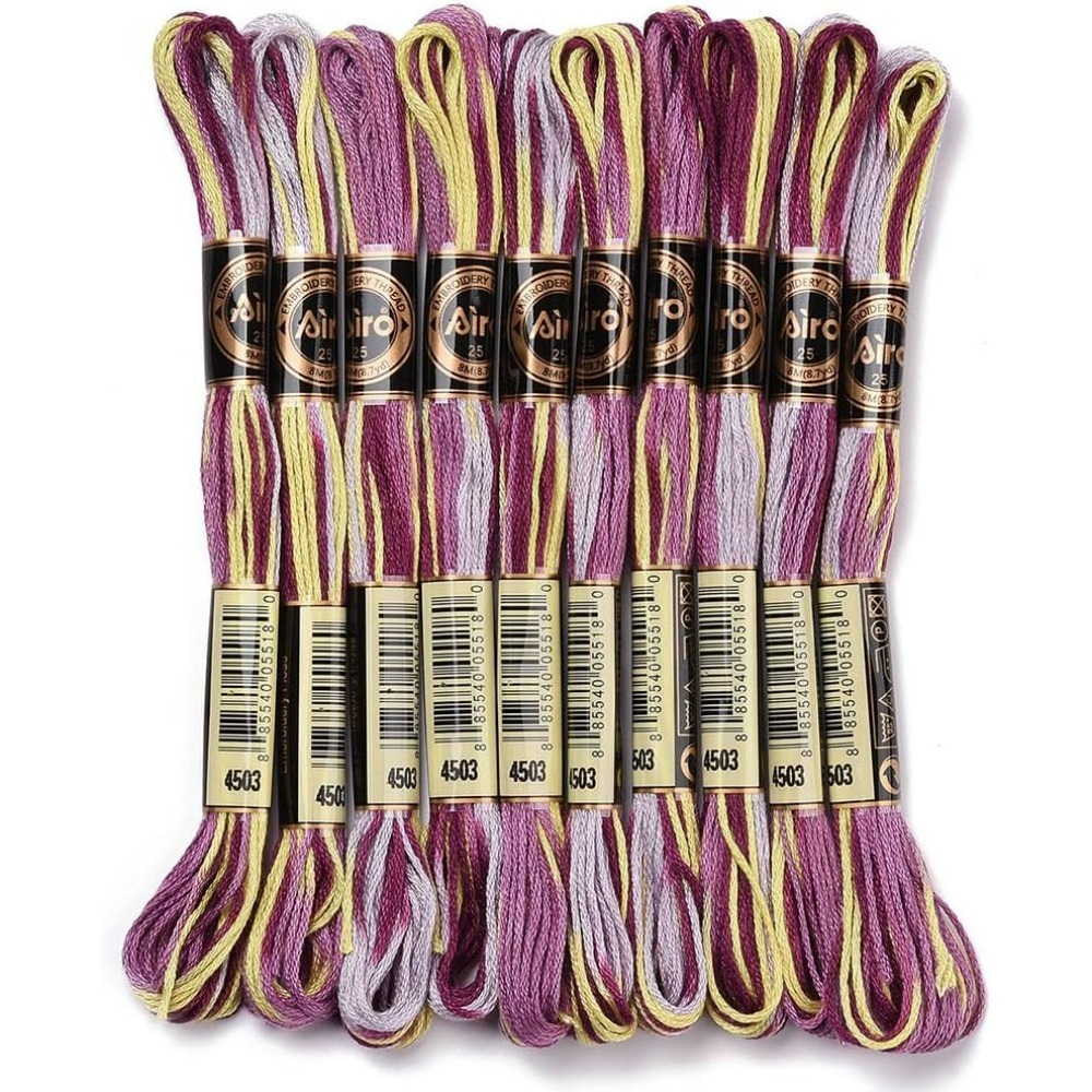 6 Strands Purple Variegated Em - Embroidery Floss Thread avaliação e preço