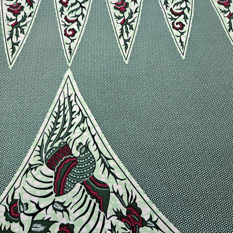 6Yards Long Printed Gray Green - Sewing Batik Fabric avaliação e preço