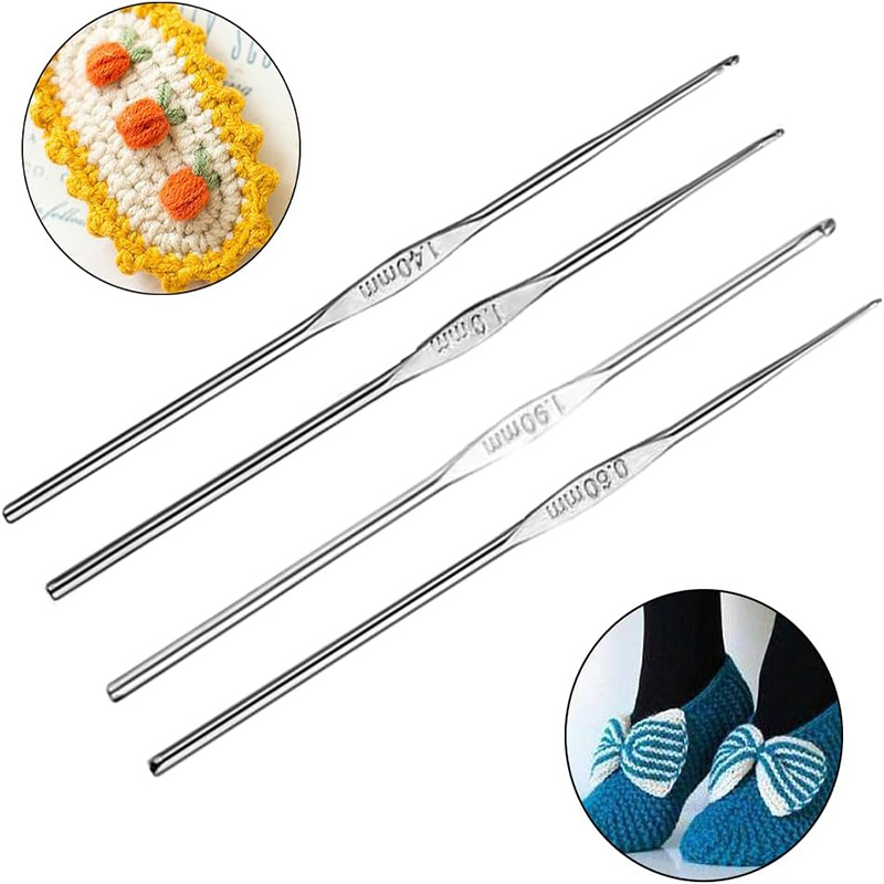 4 Pcs Stainless Steel Crochet  - Sewing By avaliação e preço
