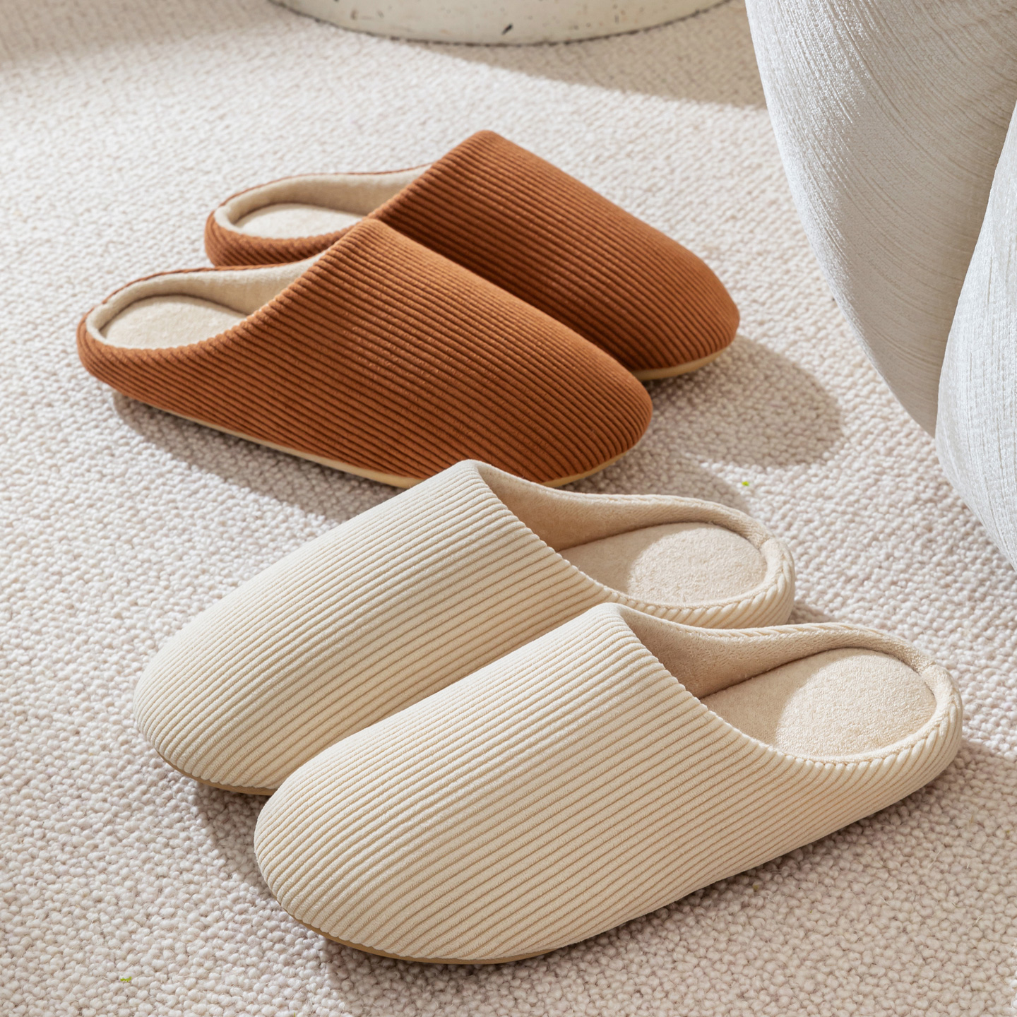 Solid Color Indoor Slippers fo - Sewing Cotton avaliação e preço