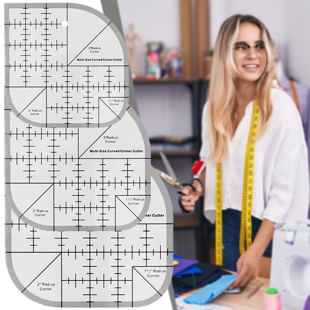 Non Slip Curved Corner Cutter  - Quilting Ruler Square avaliação e preço