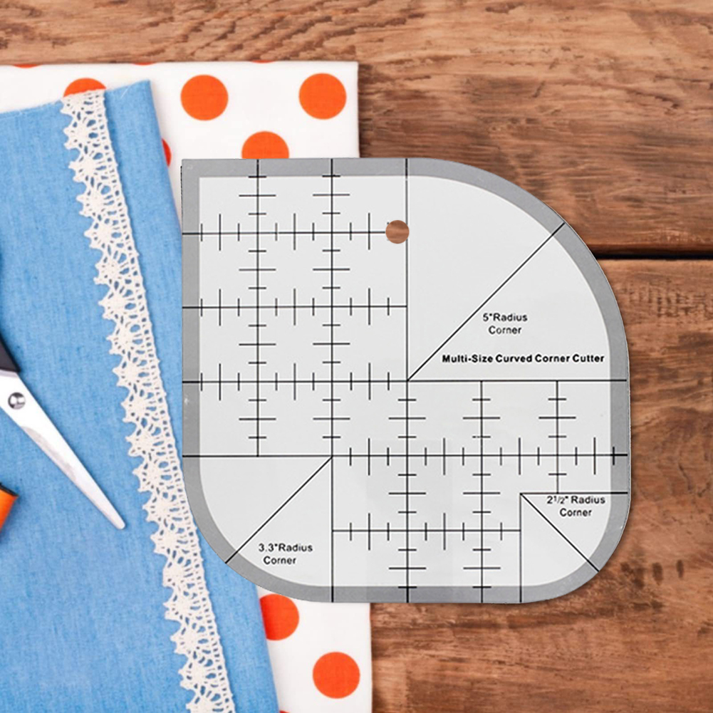 Non Slip Curved Corner Cutter  - Quilting Ruler Square avaliação e preço