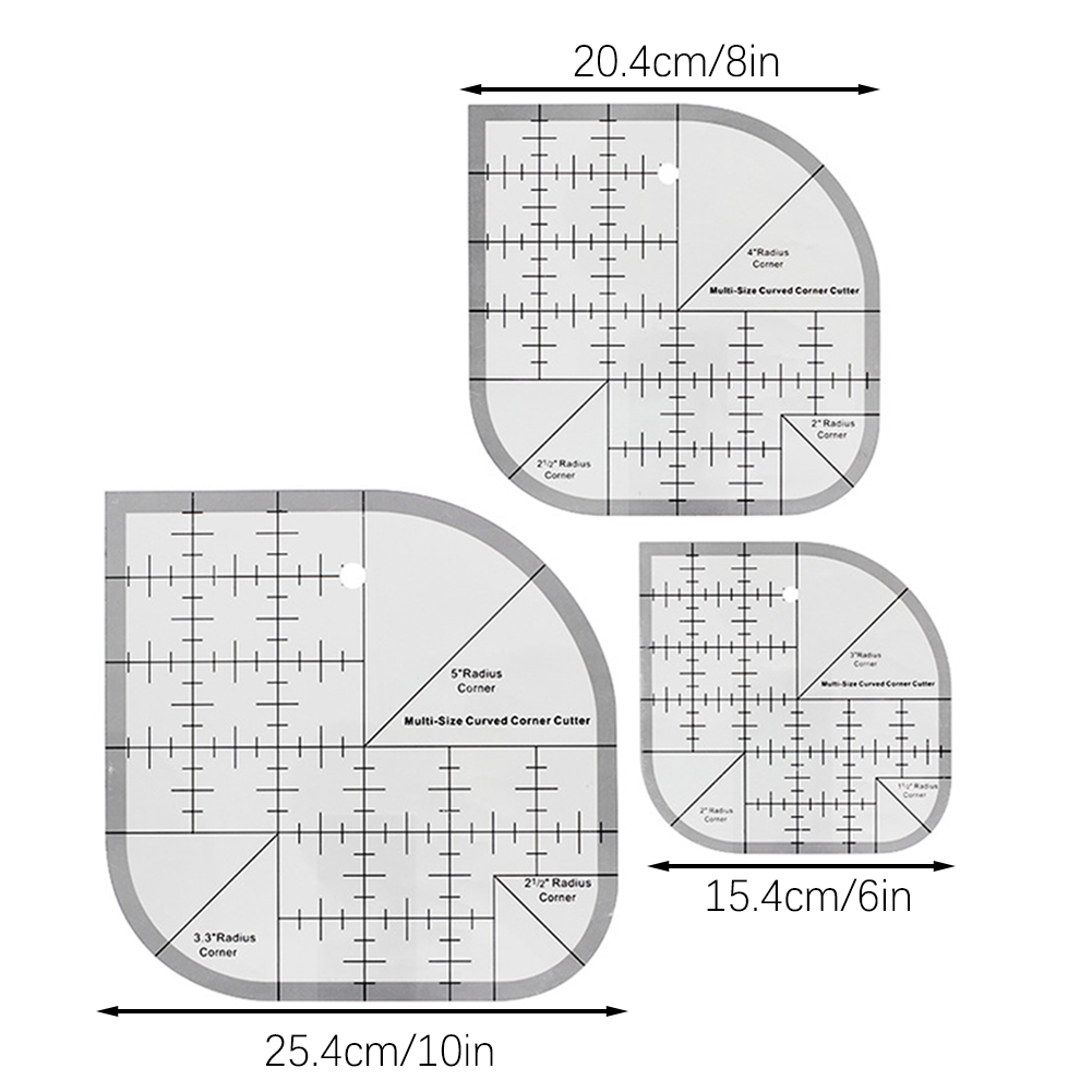 Non Slip Curved Corner Cutter  - Quilting Ruler Square avaliação e preço