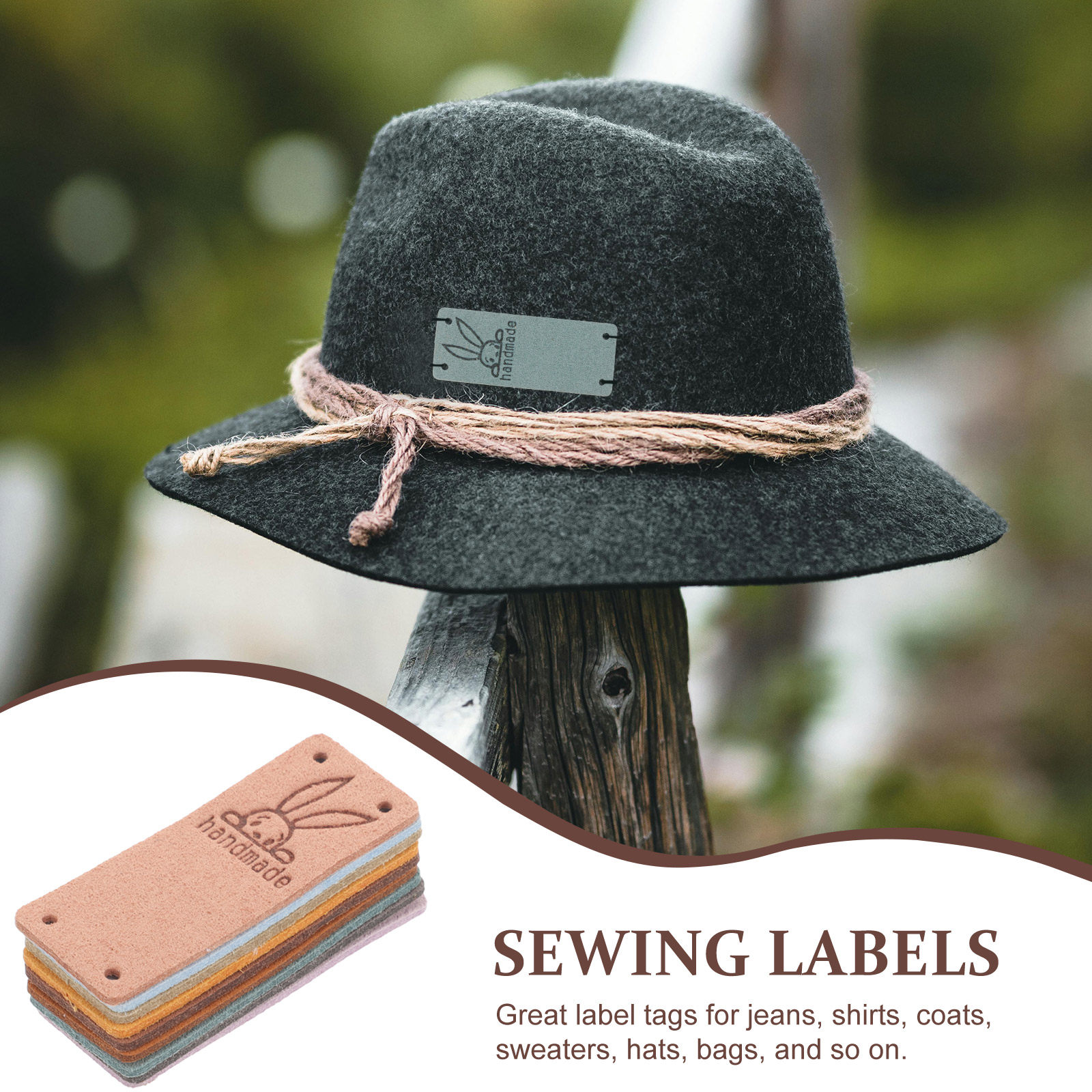 50Pcs Premium Suede Sewing Lab - Sewing Label avaliação e preço
