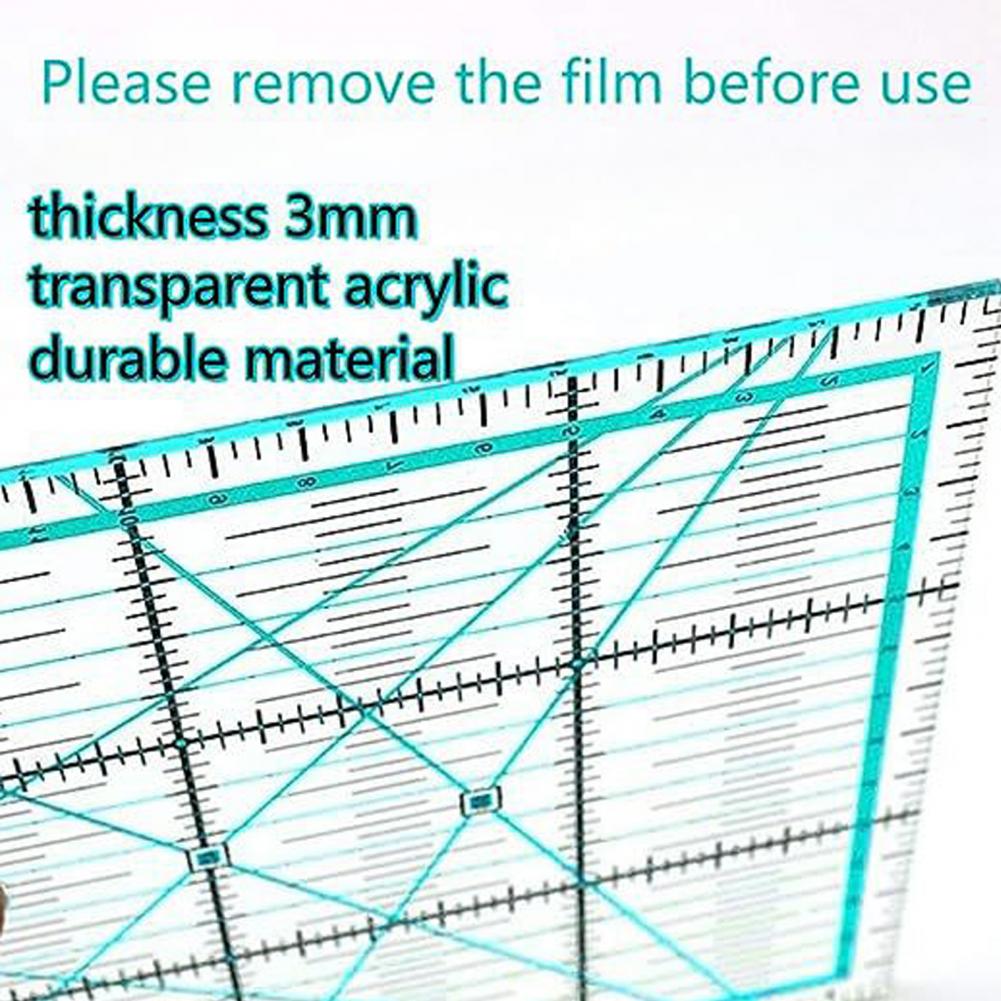 4Pcs Acrylic Quilting Ruler 4. - Quilting Ruler Square avaliação e preço