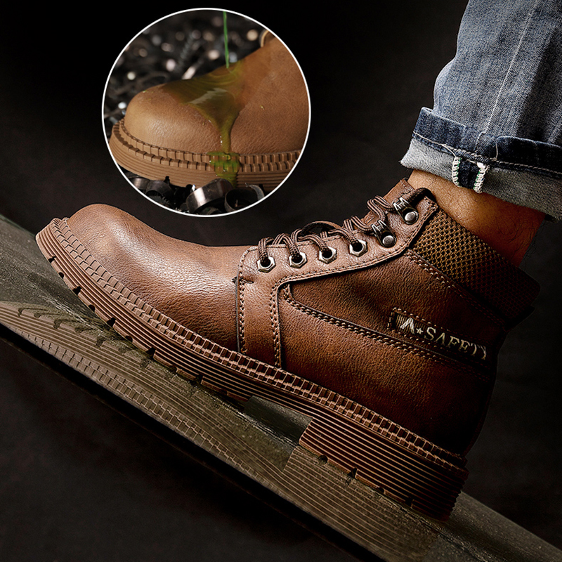 Waterproof Work Boots Steel To - Sewing Nylon avaliação e preço