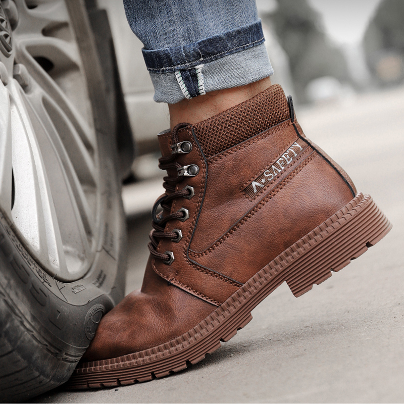 Waterproof Work Boots Steel To - Sewing Nylon avaliação e preço