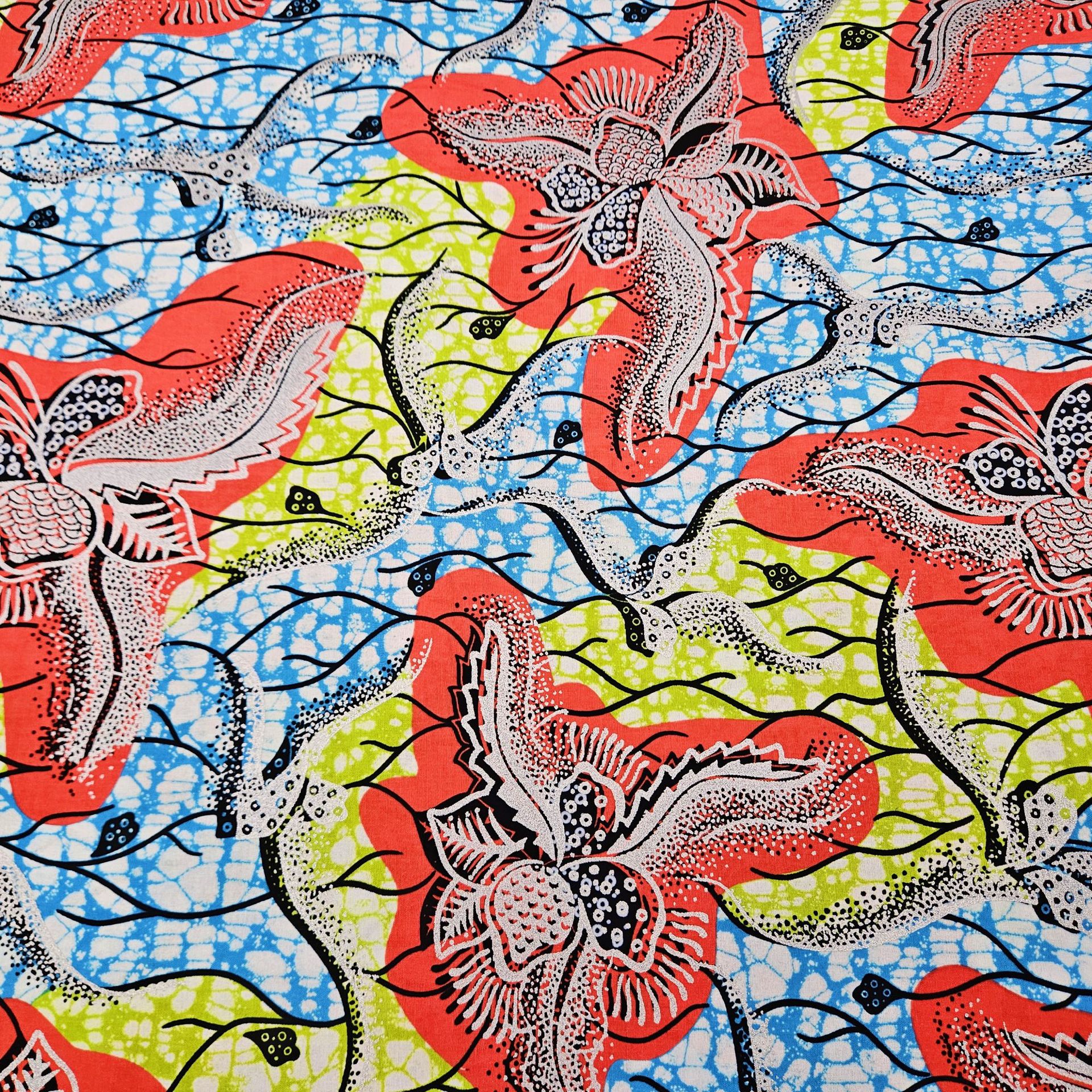 6Yards Long Printed Multicolor - Sewing Batik Fabric avaliação e preço
