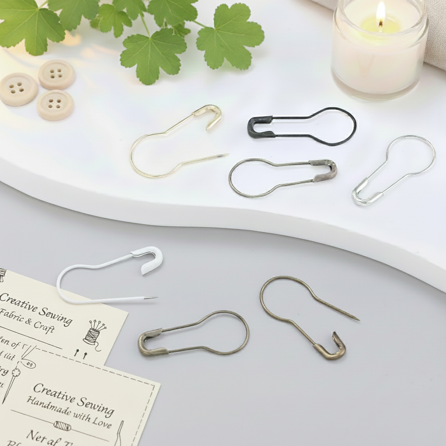 100Pcs/Lot Metal Gourd Safety  - Sewing Necessities avaliação e preço
