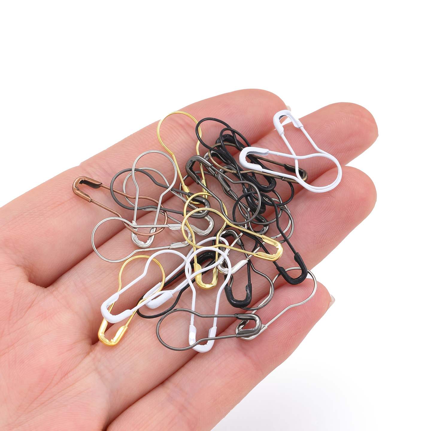 100Pcs/Lot Metal Gourd Safety  - Sewing Necessities avaliação e preço