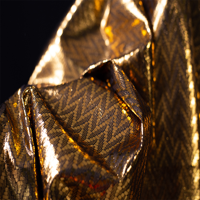 Gold Leather Fabric Diamond Te - Sewing Textile Art avaliação e preço
