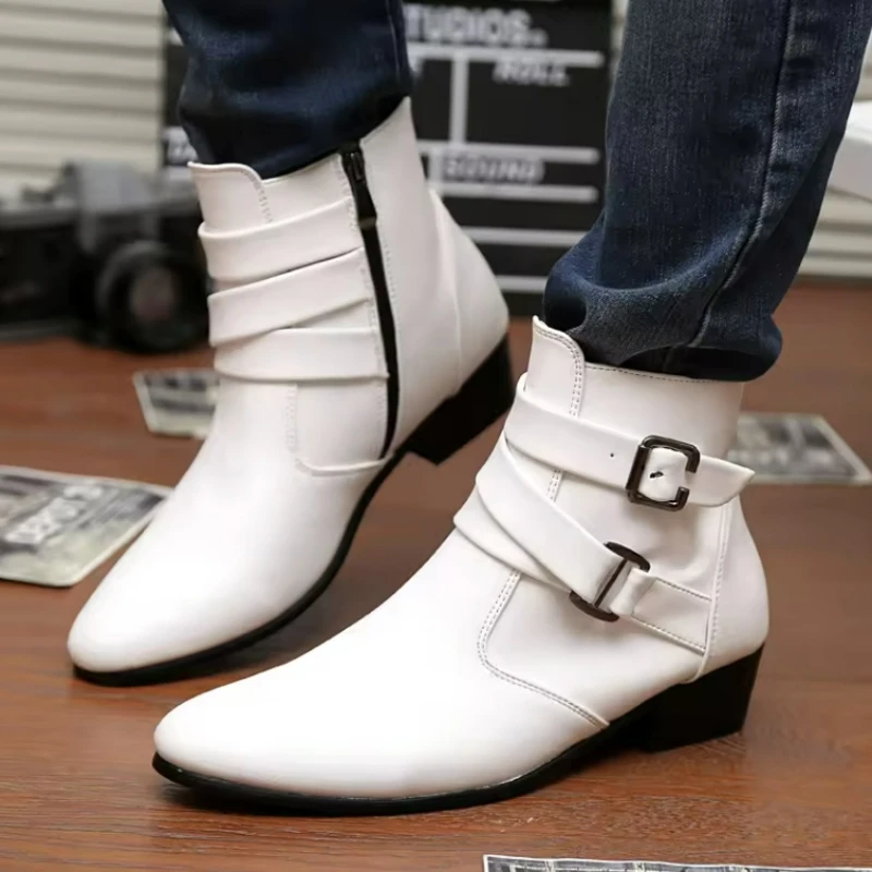 New Men's Boots Leather Chelse - Sewing Nylon avaliação e preço
