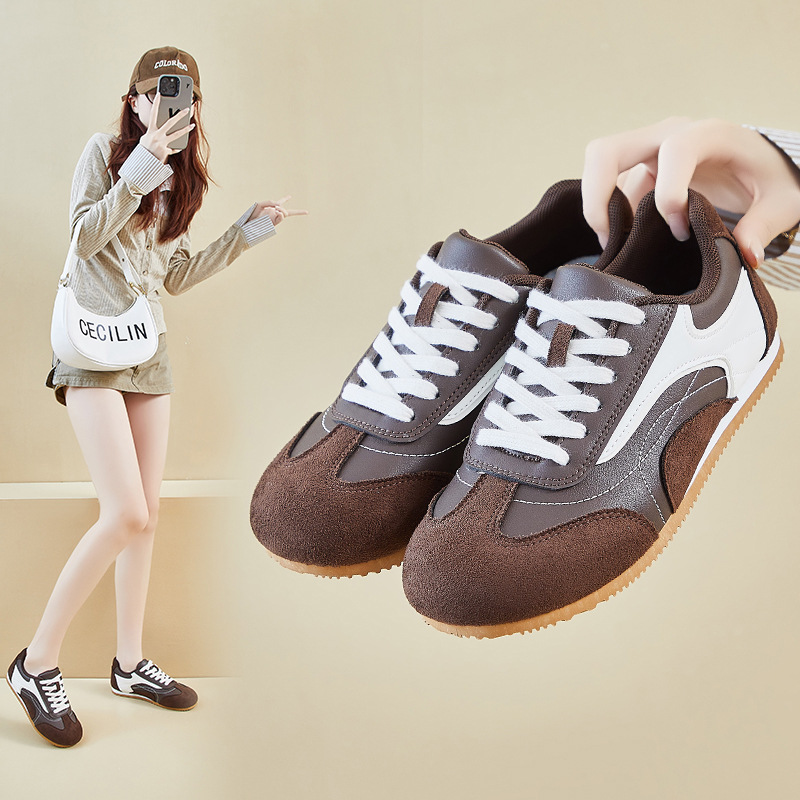 Women's leather sports shoes,  - Sewing Cotton avaliação e preço
